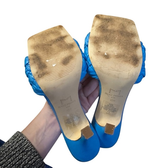 Marc Fisher Women's Draya Woven High Heel Side Sandals Size 8.5 - Picture 4 of 5